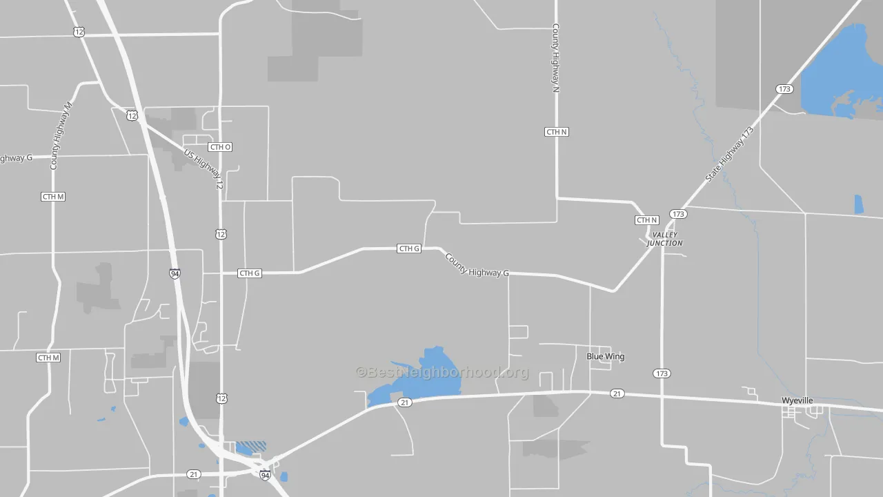 Transit Grade map of Valley Junction, WI
