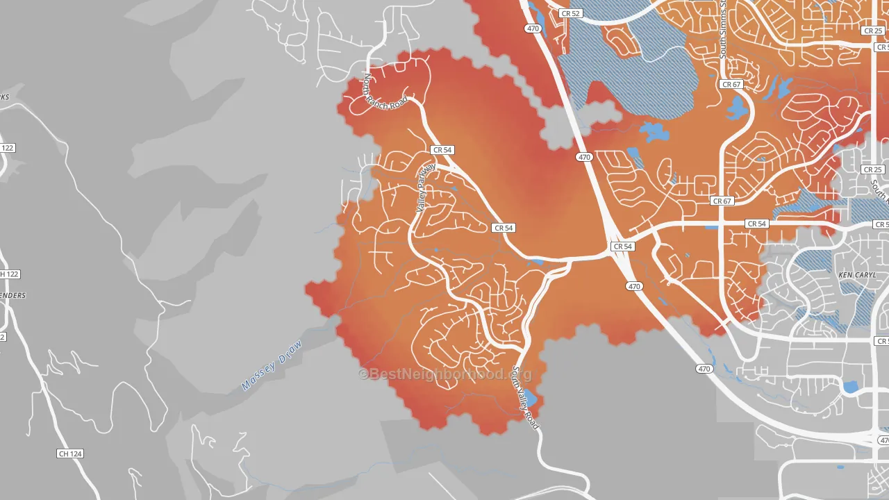 Transit Grade map of Valley Legacy, Littleton, CO