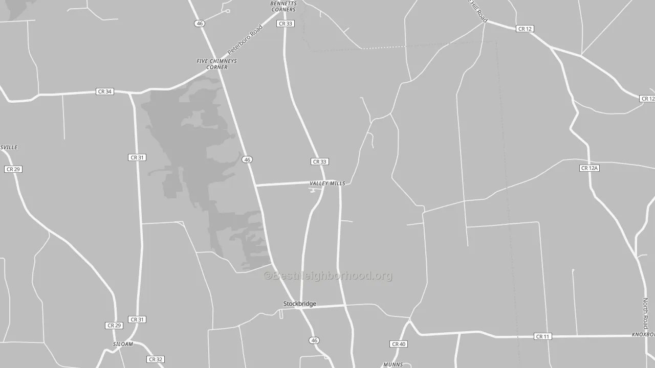 Transit Grade map of Valley Mills, NY