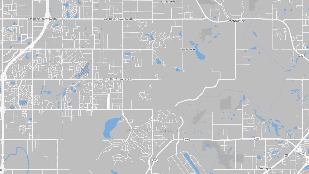 Transit Grade map of Valley Park, OK