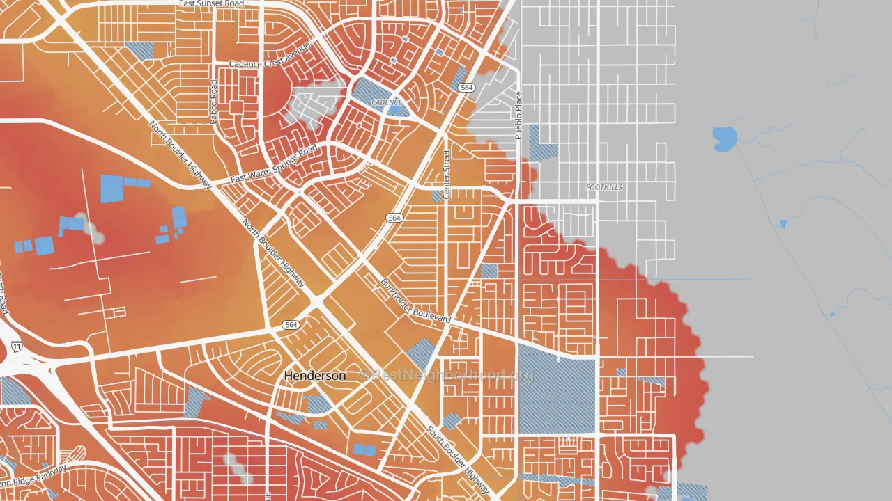 Transit Grade map of Valley View, Henderson, NV