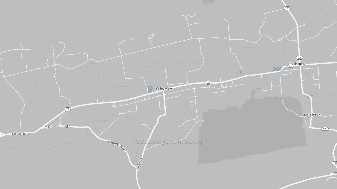 Transit Grade map of Valley View, PA
