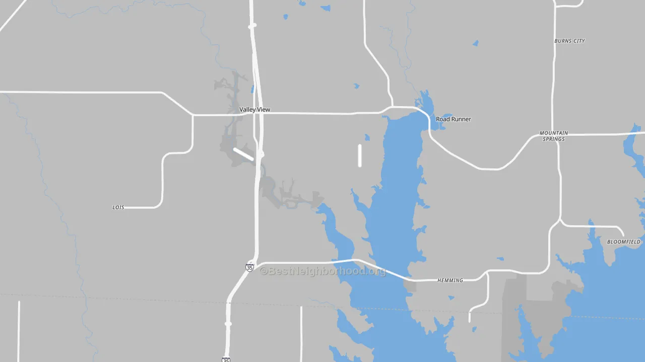 Transit Grade map of Valley View, TX