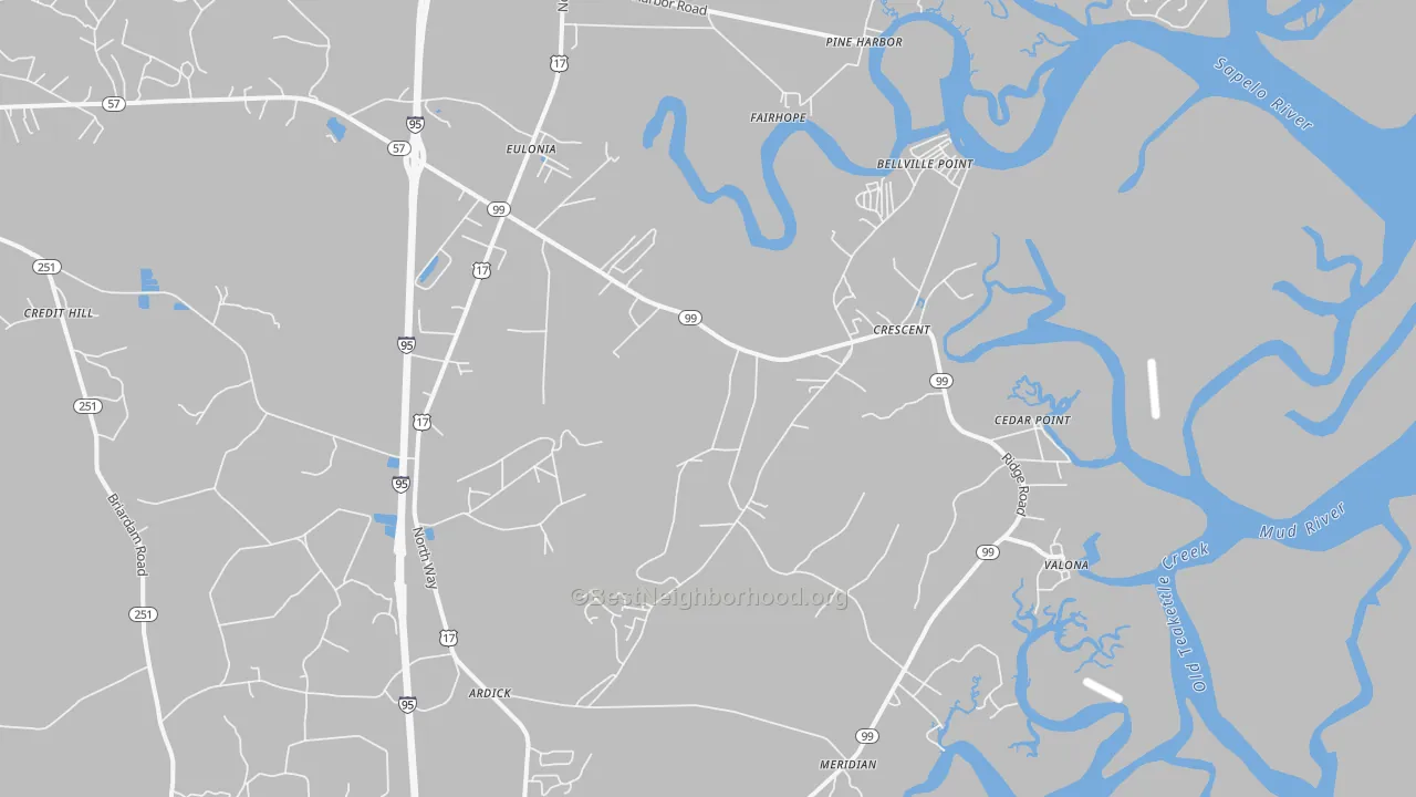 Transit Grade map of Valona, GA