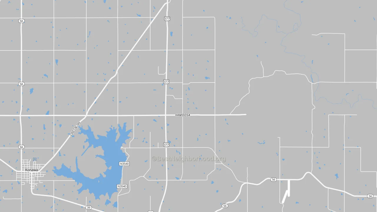 Transit Grade map of Vamoosa, OK