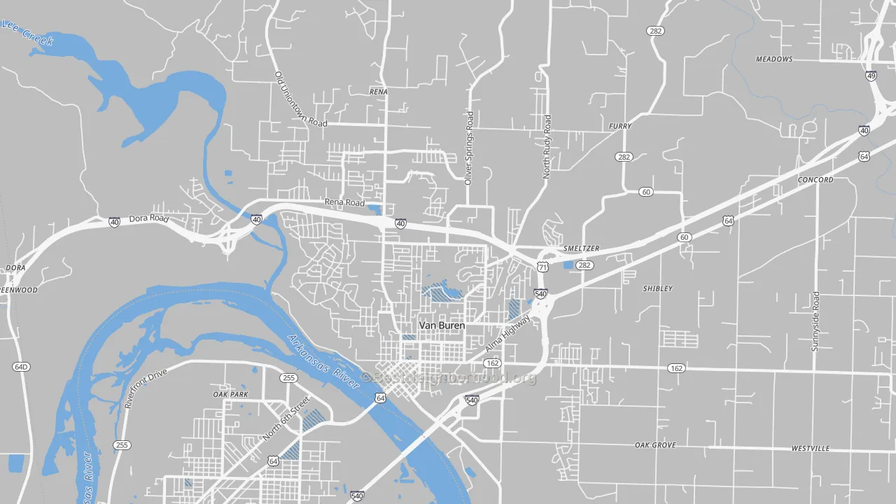 Transit Grade map of Van Buren, AR