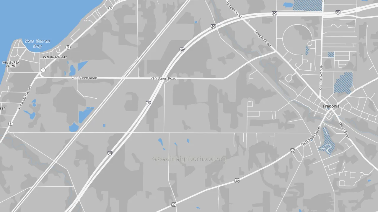Transit Grade map of Van Buren Bay, NY