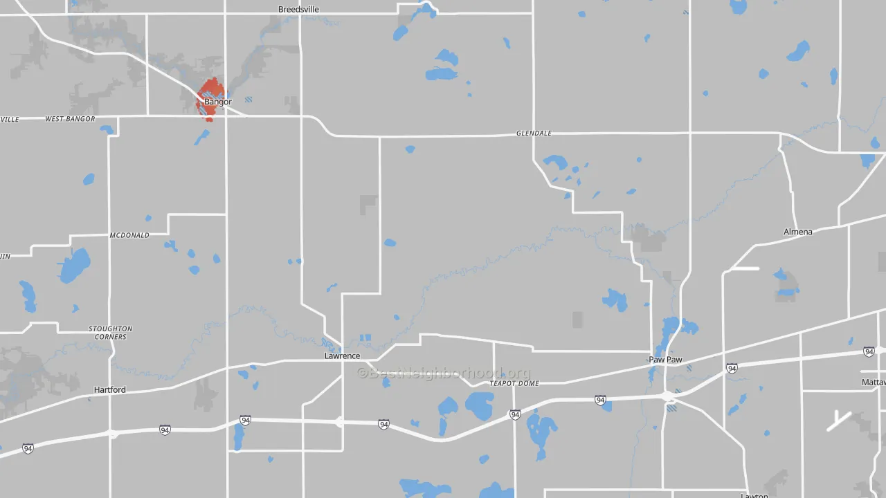 Transit Grade map of Van Buren County, MI