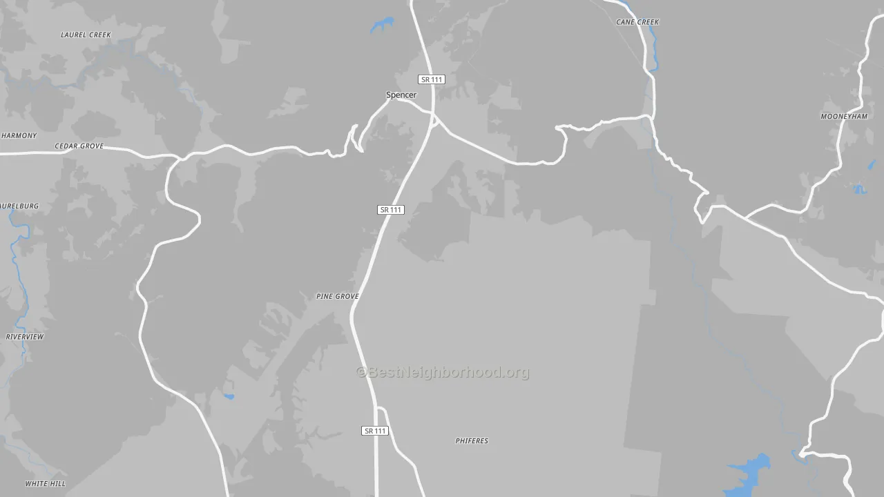 Transit Grade map of Van Buren County, TN