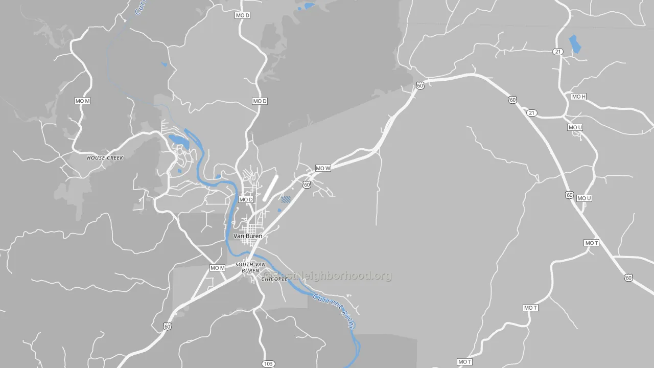 Transit Grade map of Van Buren, MO