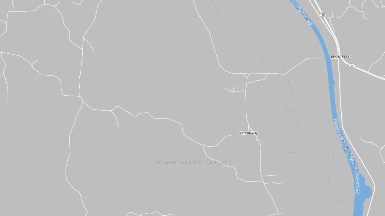 Transit Grade map of Van Buren, MS