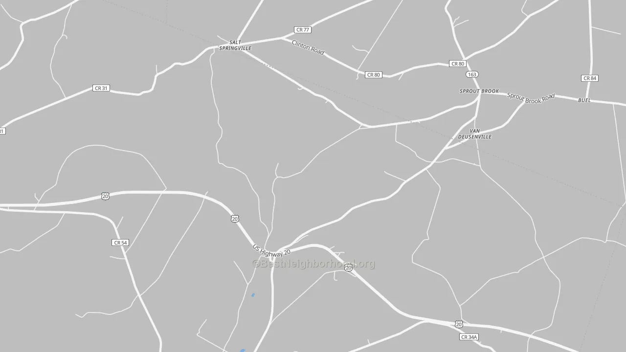Transit Grade map of Van Deusenville, NY