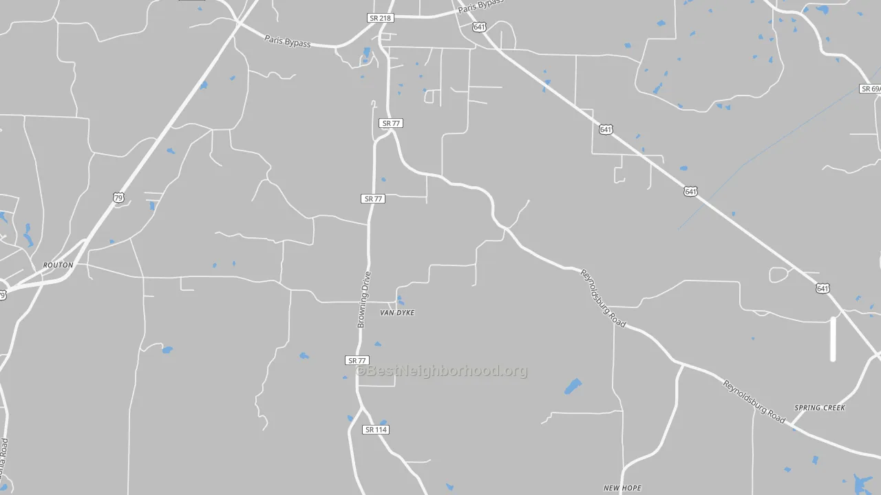 Transit Grade map of Van Dyke, TN