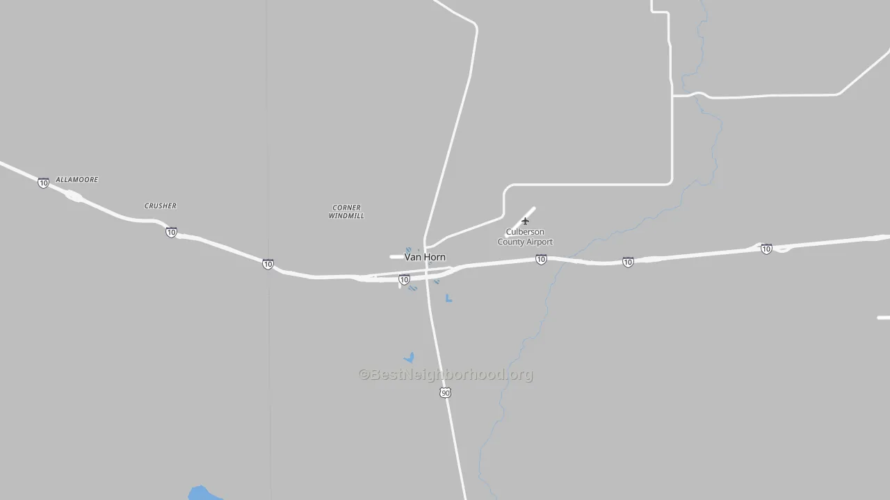 Transit Grade map of Van Horn, TX