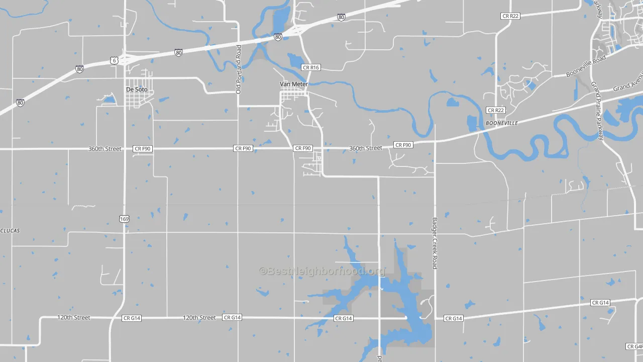 Transit Grade map of Van Meter, IA