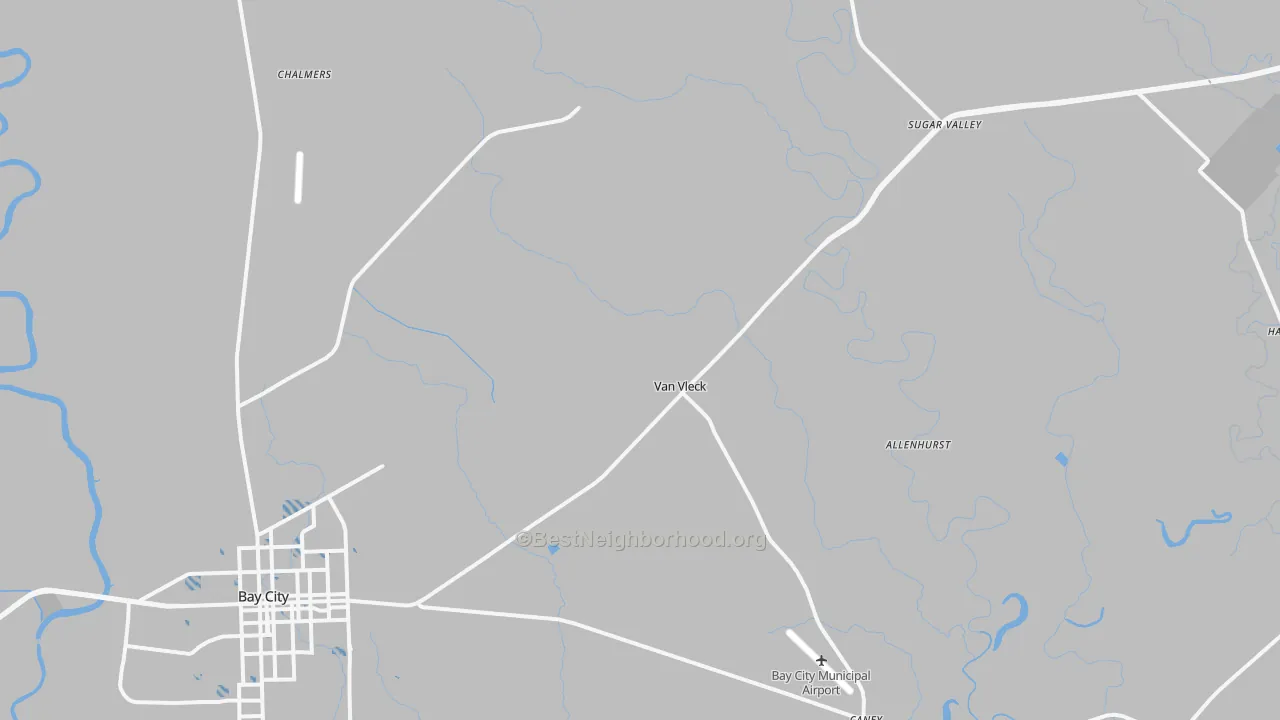 Transit Grade map of Van Vleck, TX