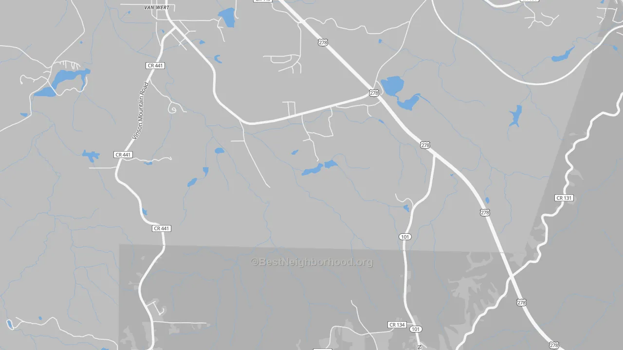 Transit Grade map of Van Wert, GA