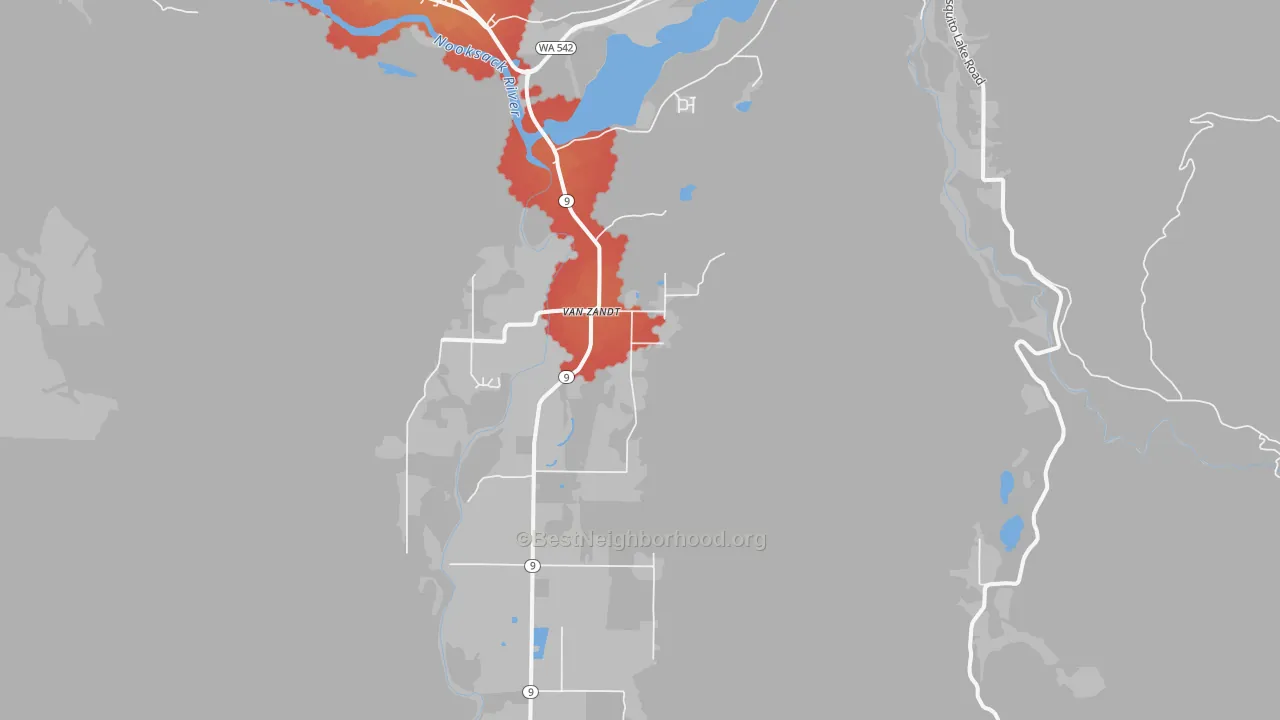 Transit Grade map of Van Zandt, WA