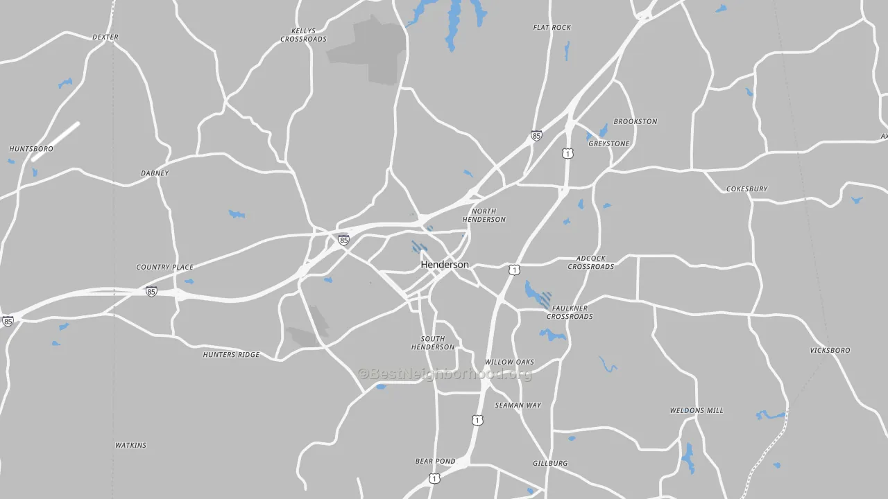 Transit Grade map of Vance County, NC