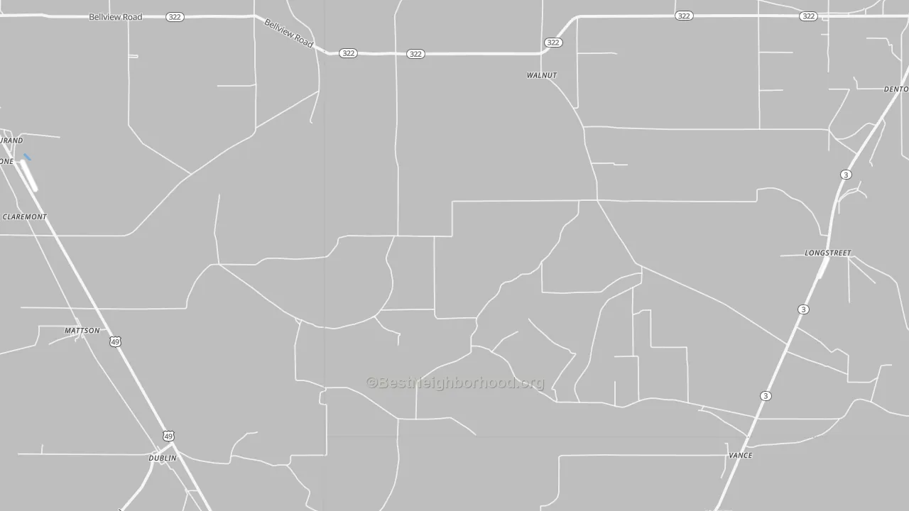 Transit Grade map of Vance, MS
