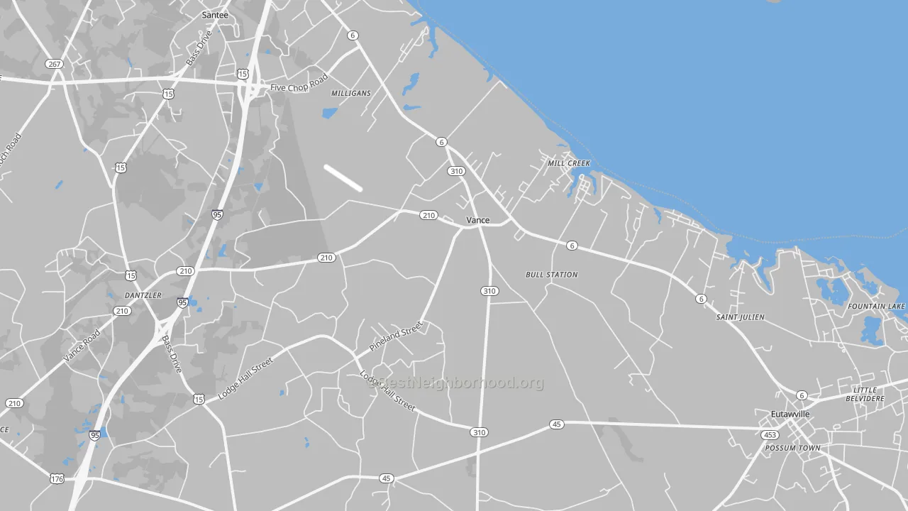 Transit Grade map of Vance, SC