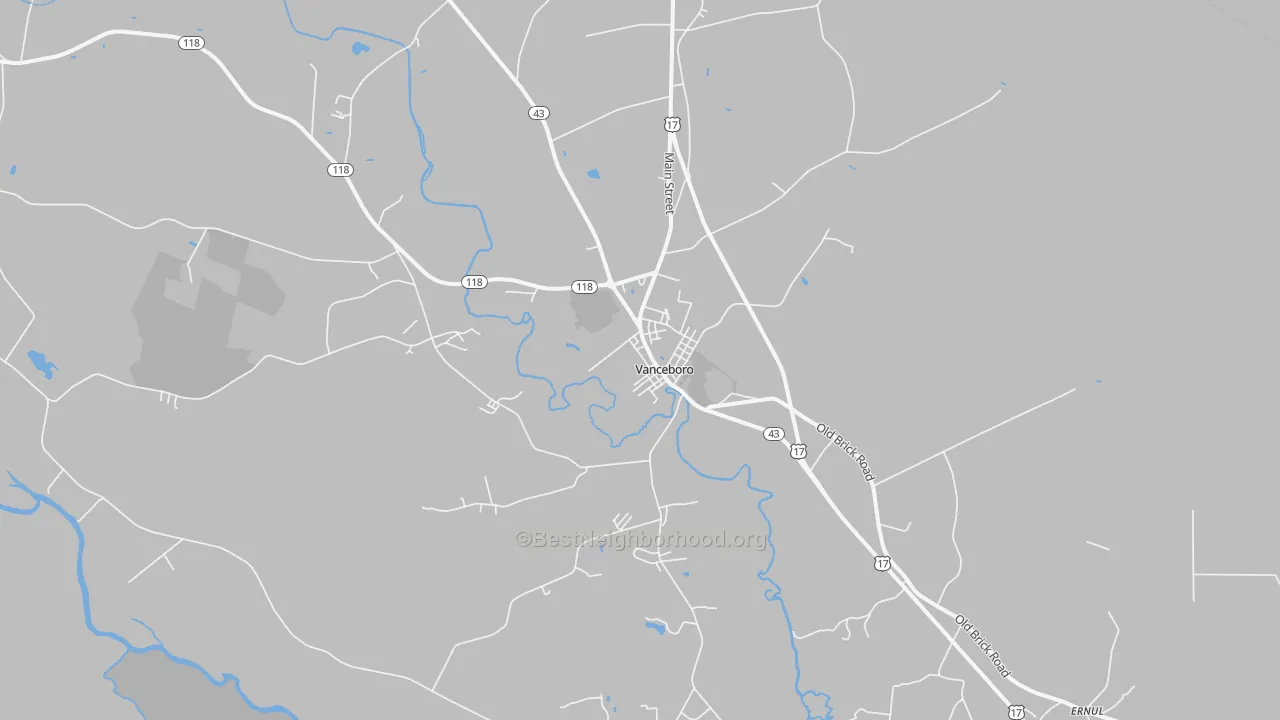 Transit Grade map of Vanceboro, NC