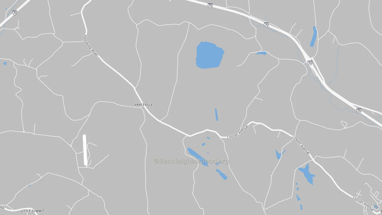Transit Grade map of Vanceville, PA