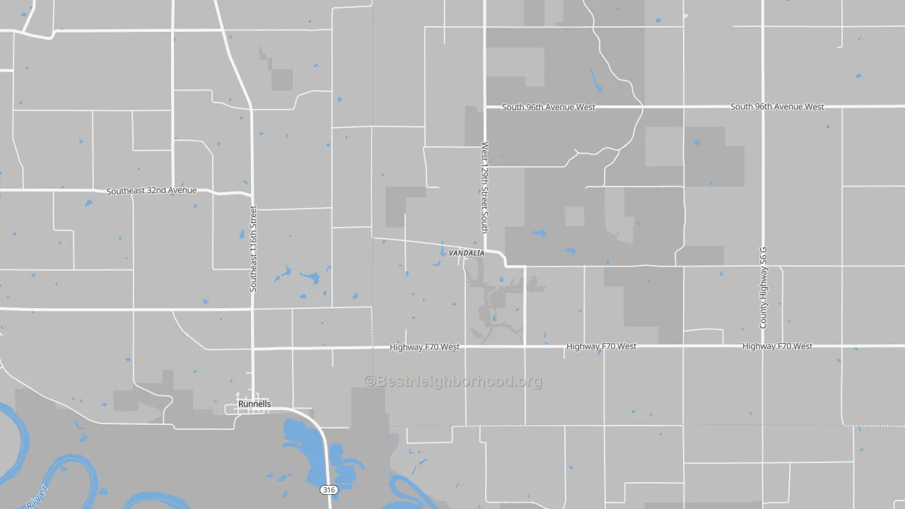 Transit Grade map of Vandalia, IA