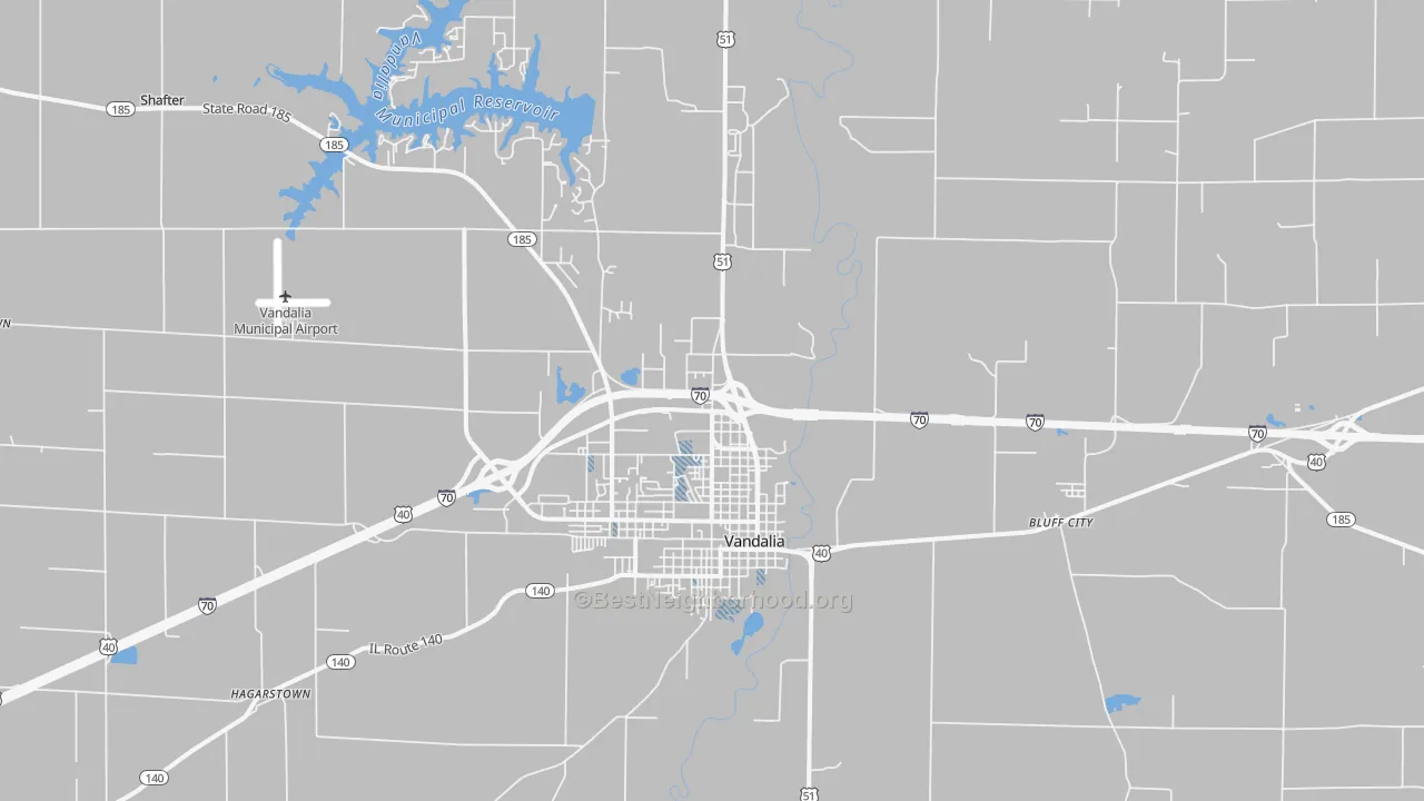 Transit Grade map of Vandalia, IL