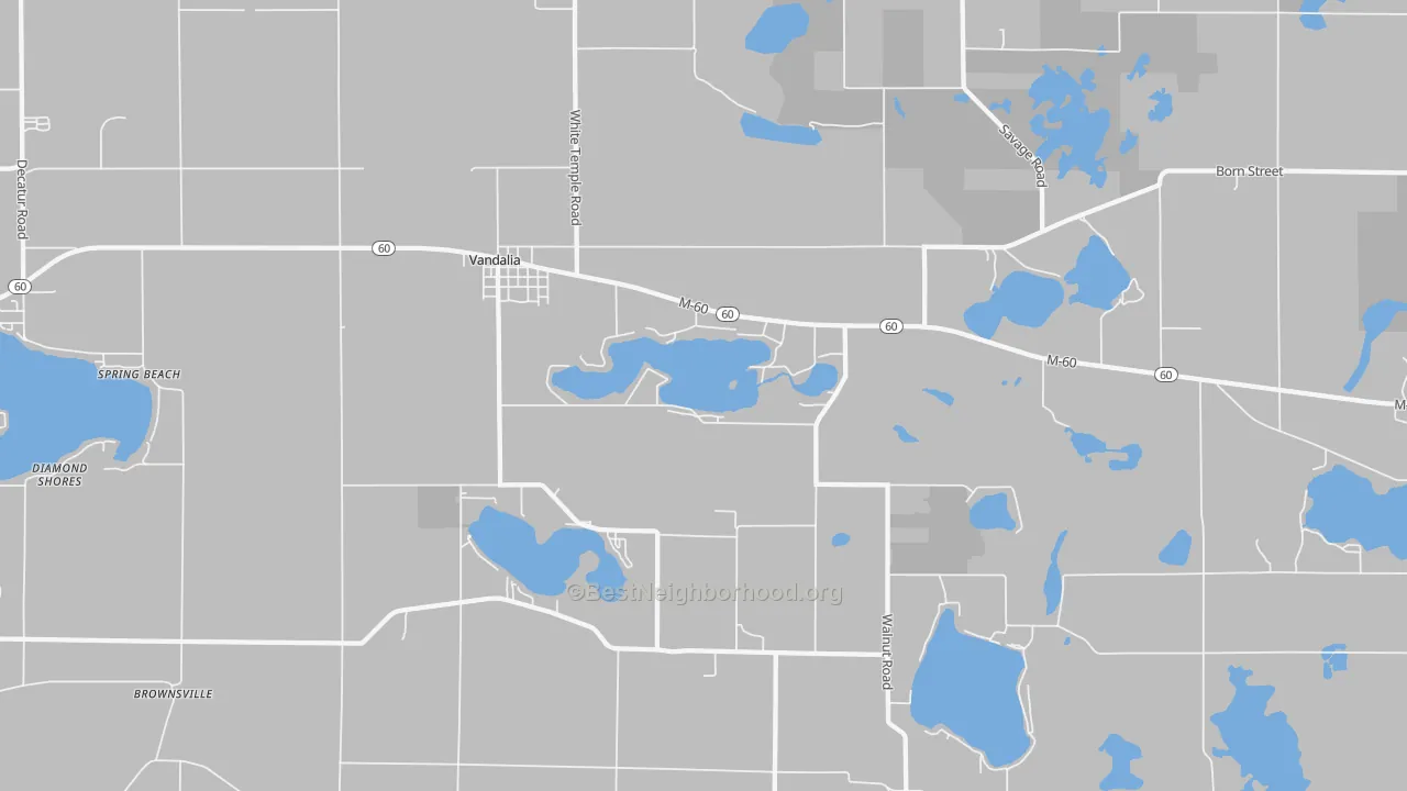 Transit Grade map of Vandalia, MI