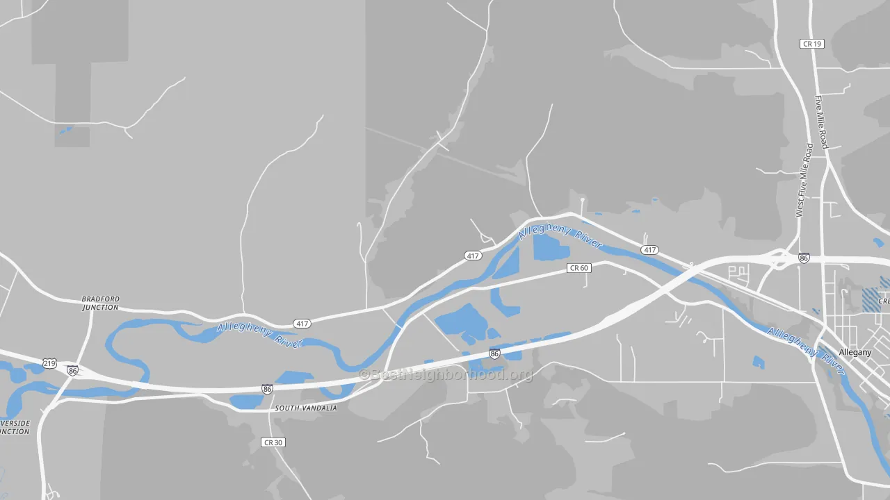 Transit Grade map of Vandalia, NY
