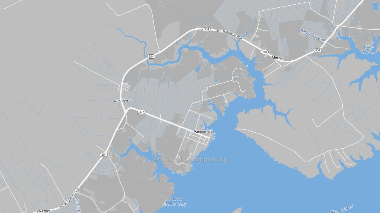 Transit Grade map of Vandemere, NC