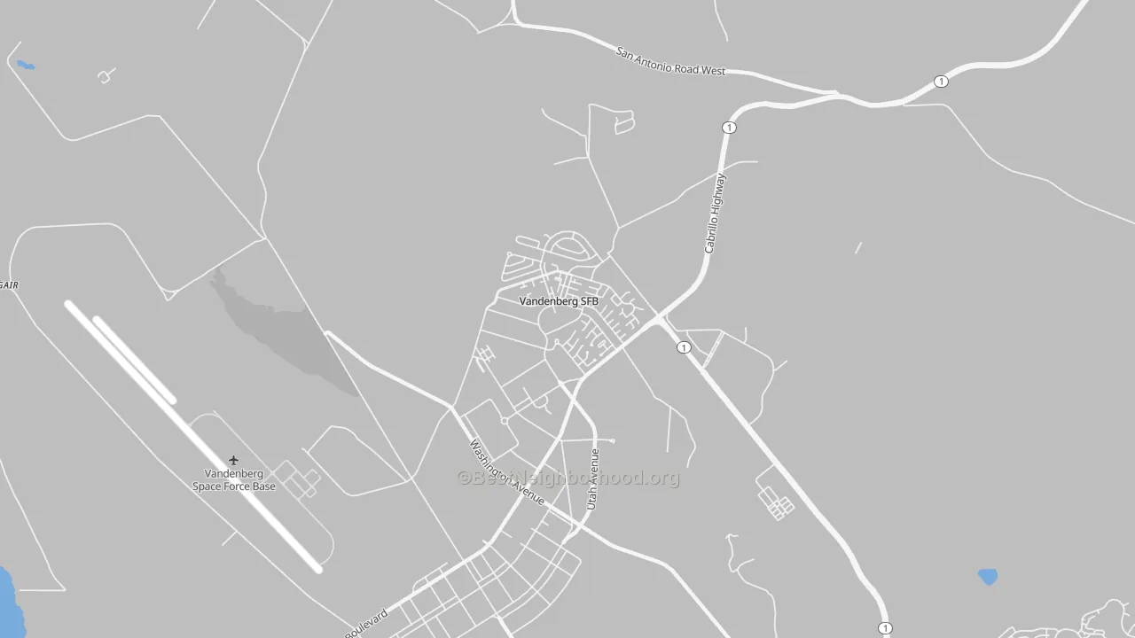 Transit Grade map of Vandenberg AFB, CA