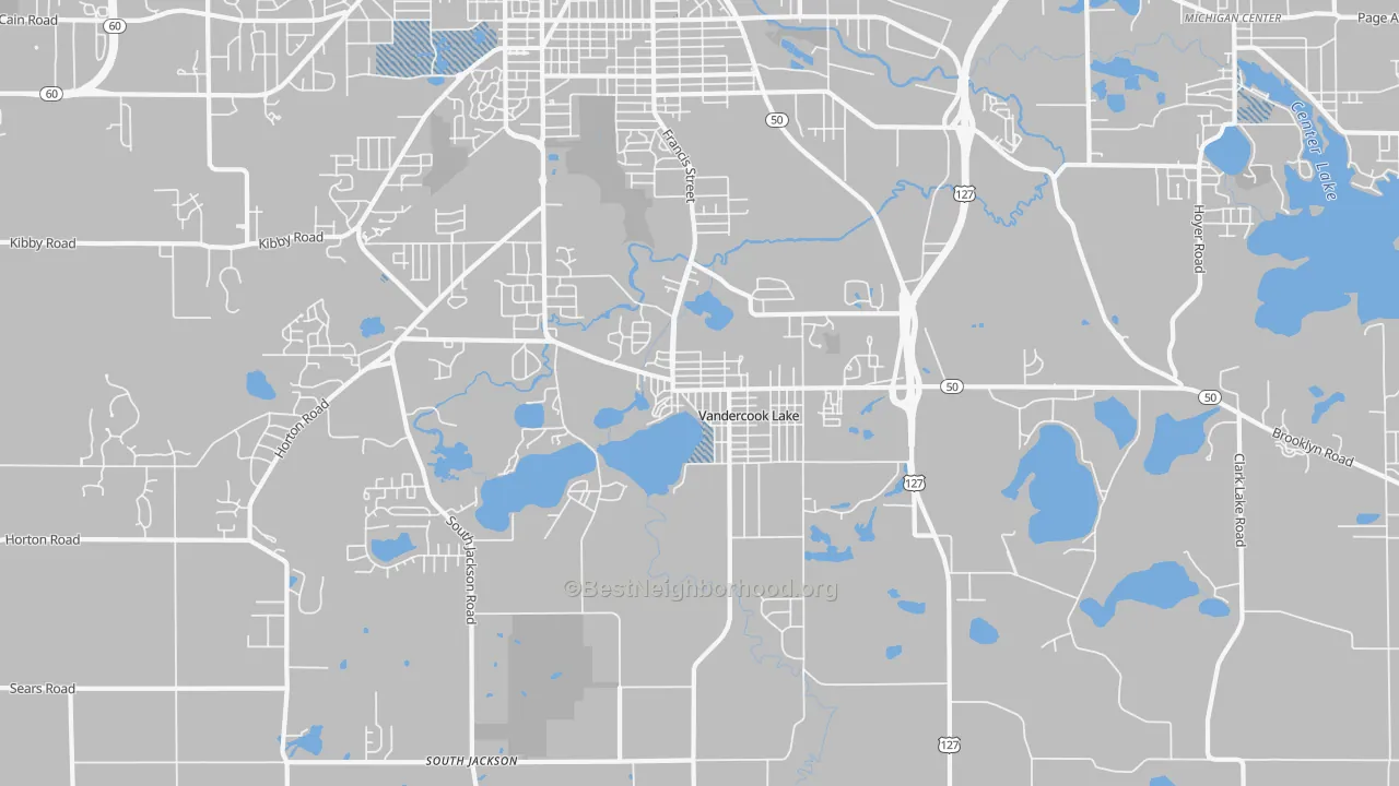 Transit Grade map of Vandercook Lake, MI
