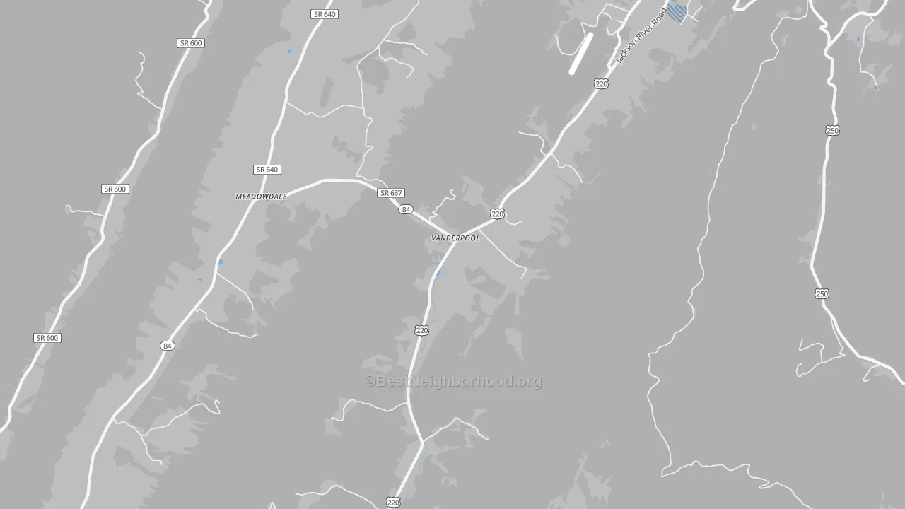 Transit Grade map of Vanderpool, VA