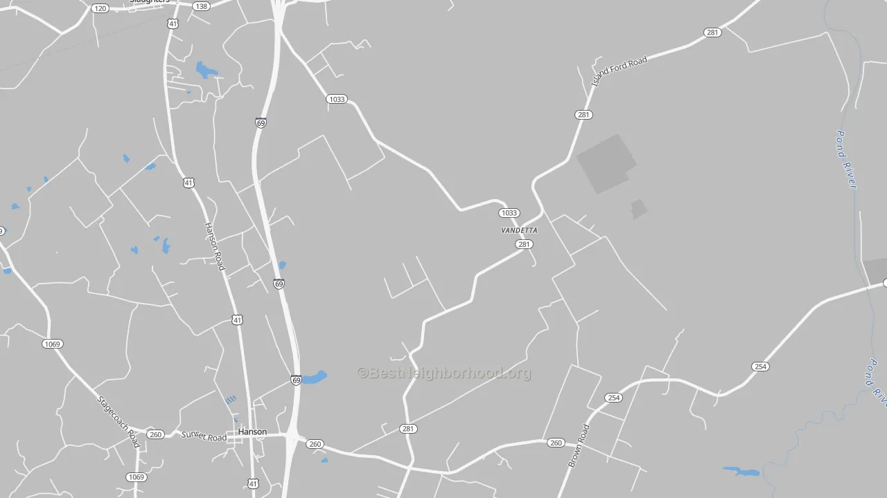 Transit Grade map of Vandetta, KY