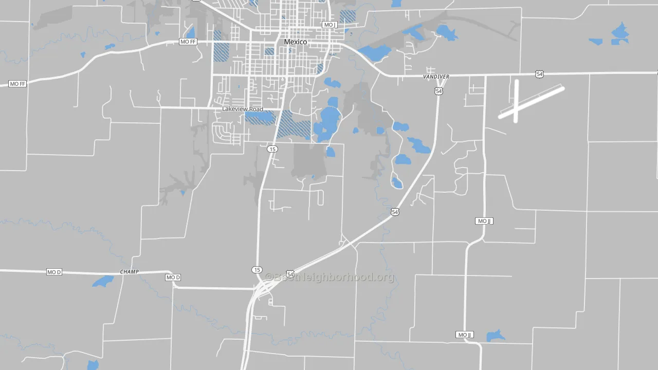 Transit Grade map of Vandiver, MO