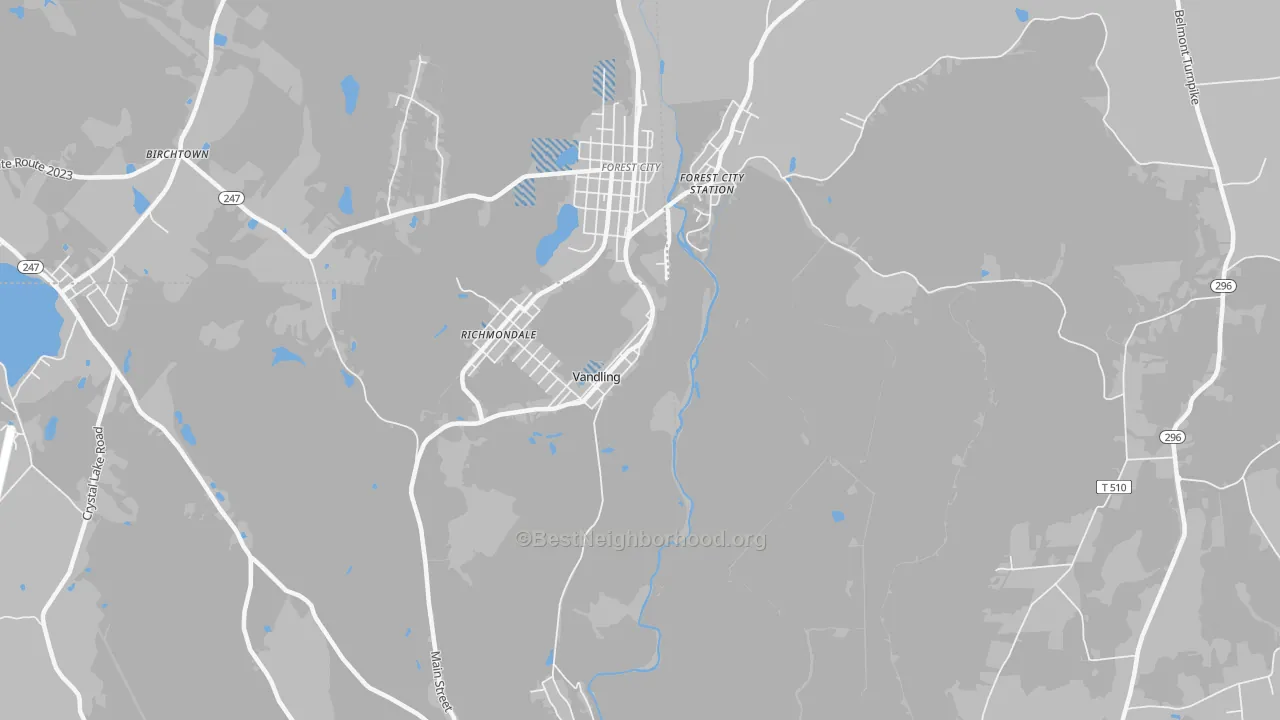 Transit Grade map of Vandling, PA