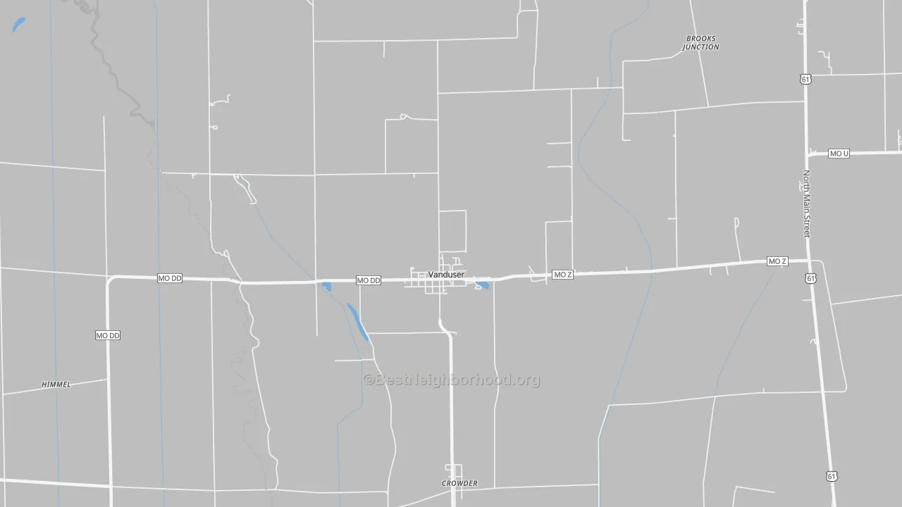 Transit Grade map of Vanduser, MO