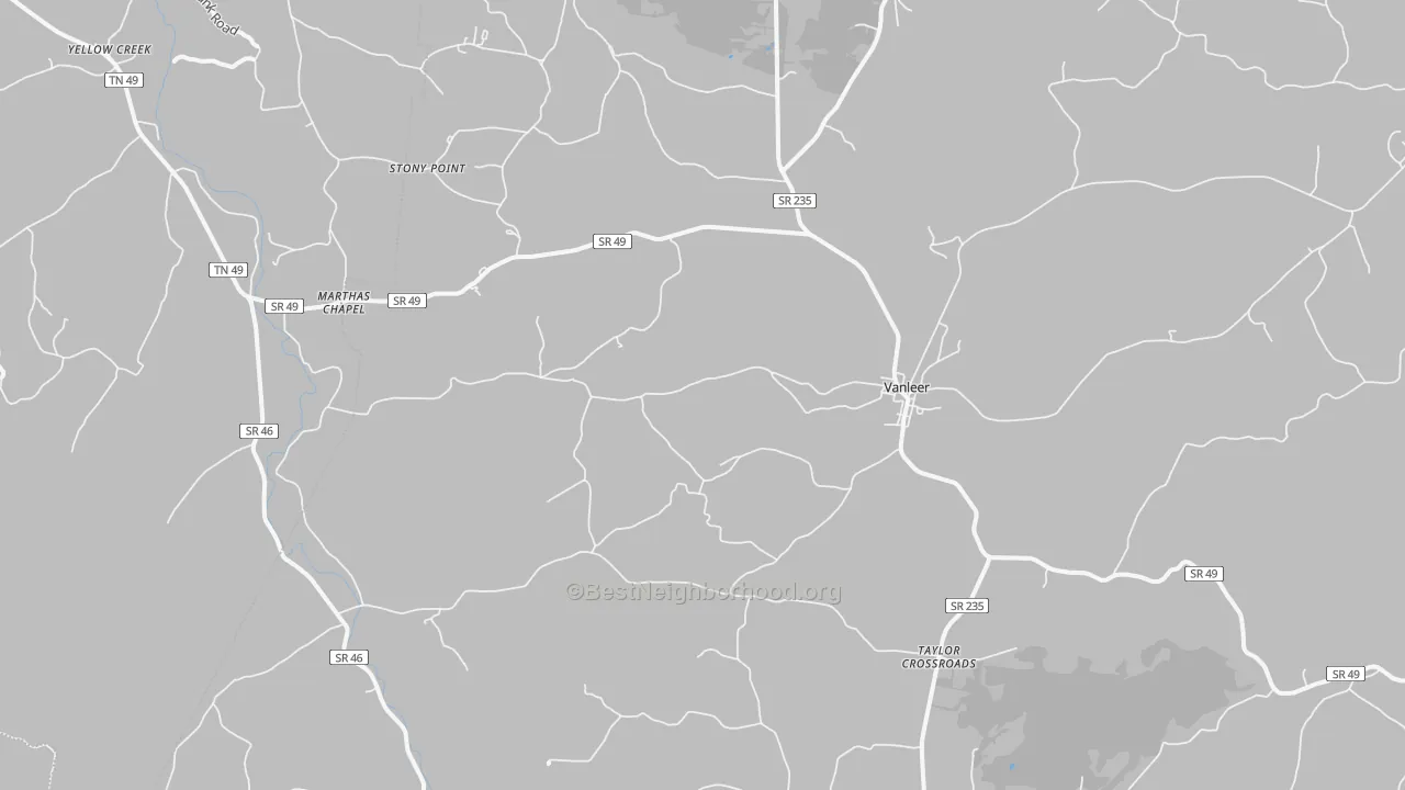 Transit Grade map of Vanleer, TN
