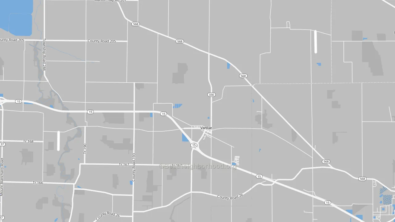 Transit Grade map of Vanlue, OH