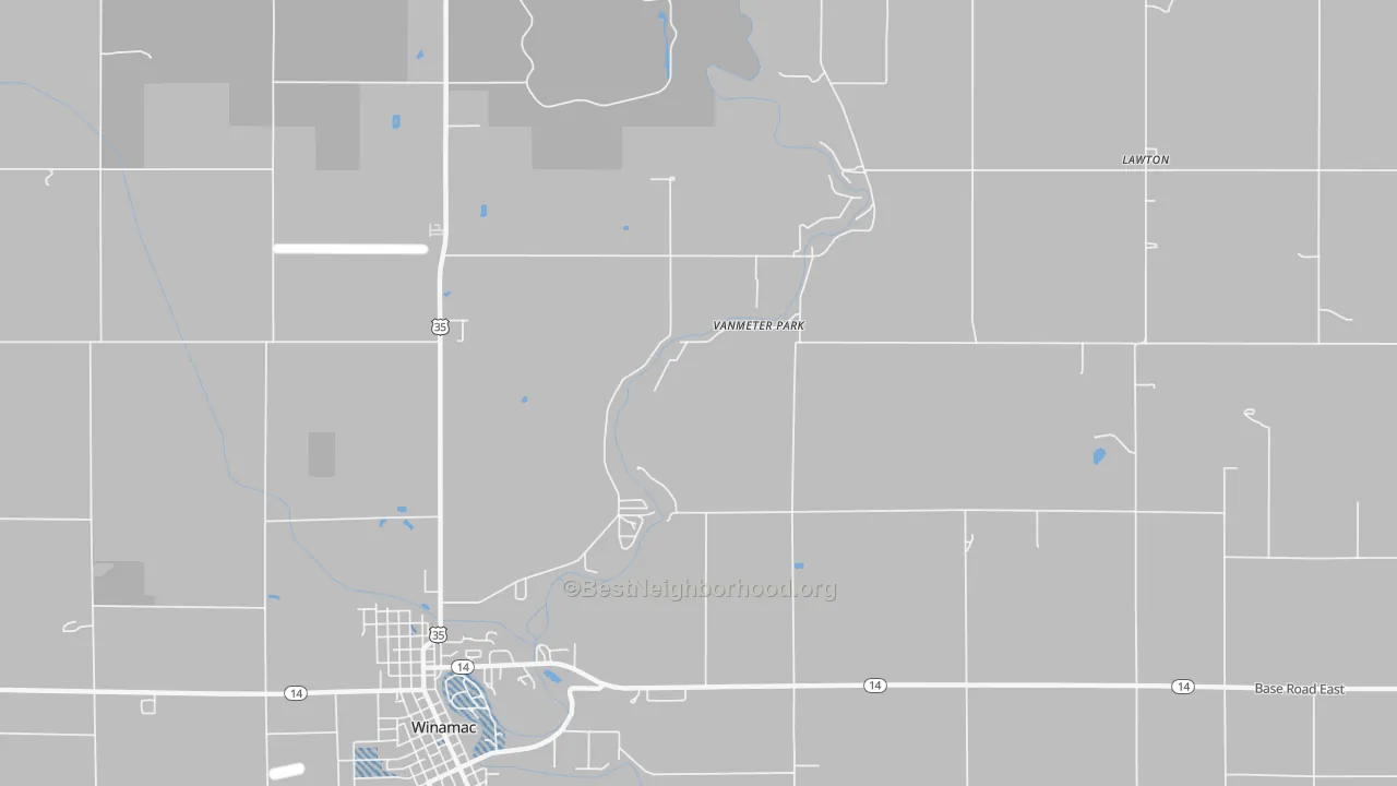 Transit Grade map of Vanmeter Park, IN