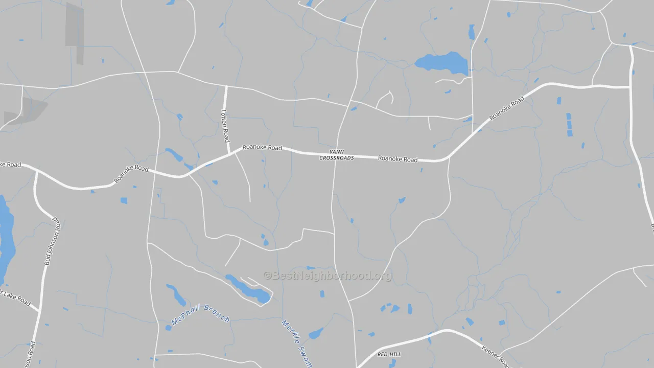 Transit Grade map of Vann Crossroads, NC