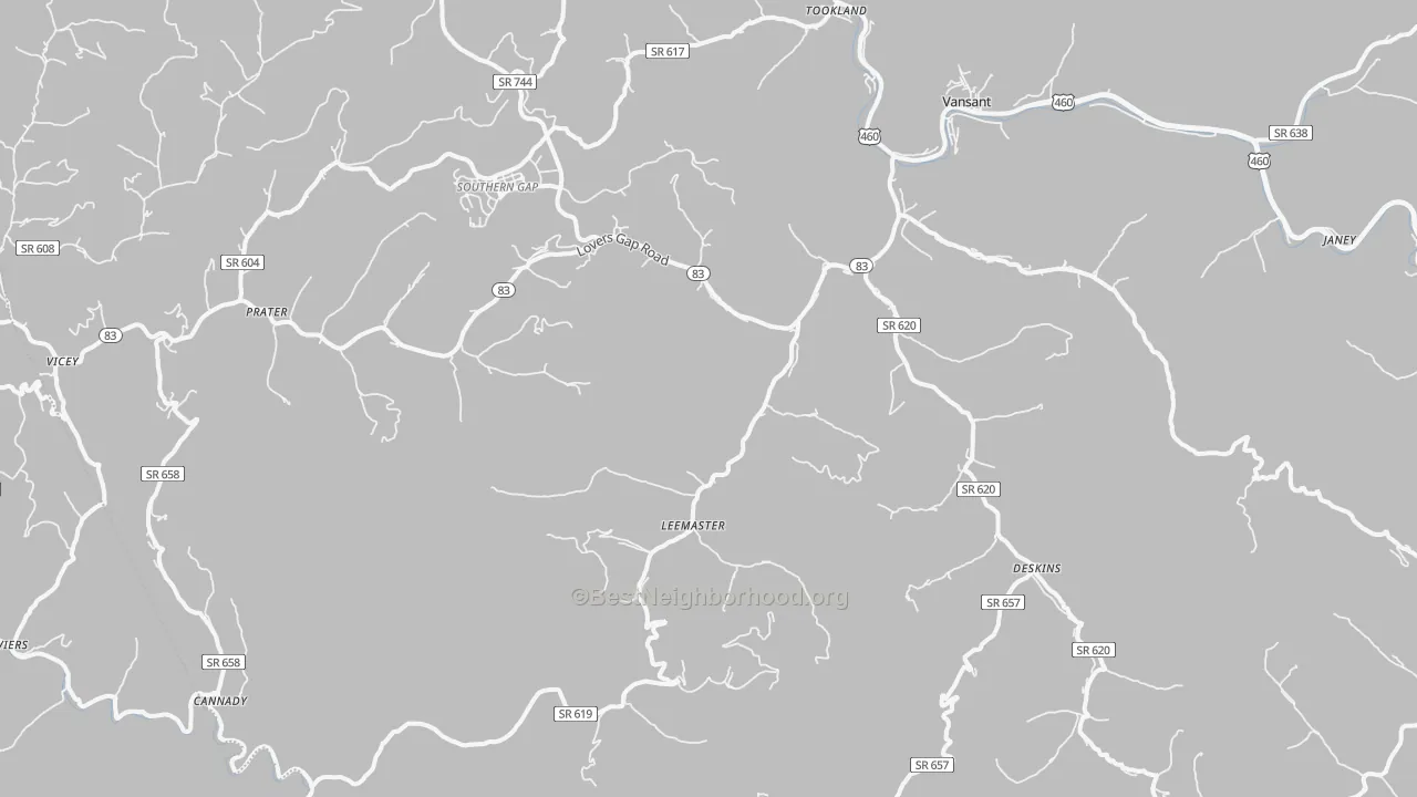 Transit Grade map of Vansant, VA