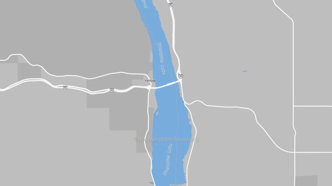Transit Grade map of Vantage, WA