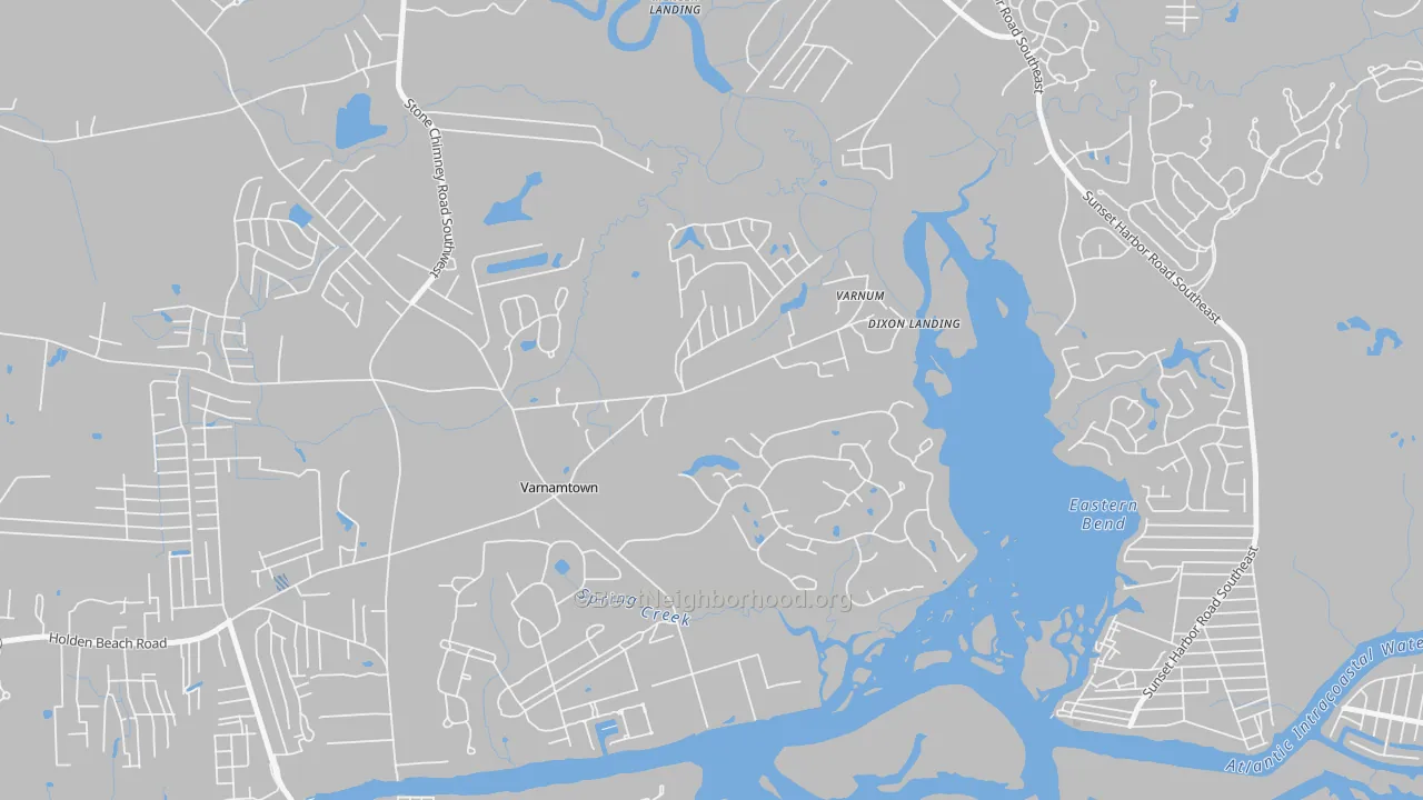 Transit Grade map of Varnamtown, NC