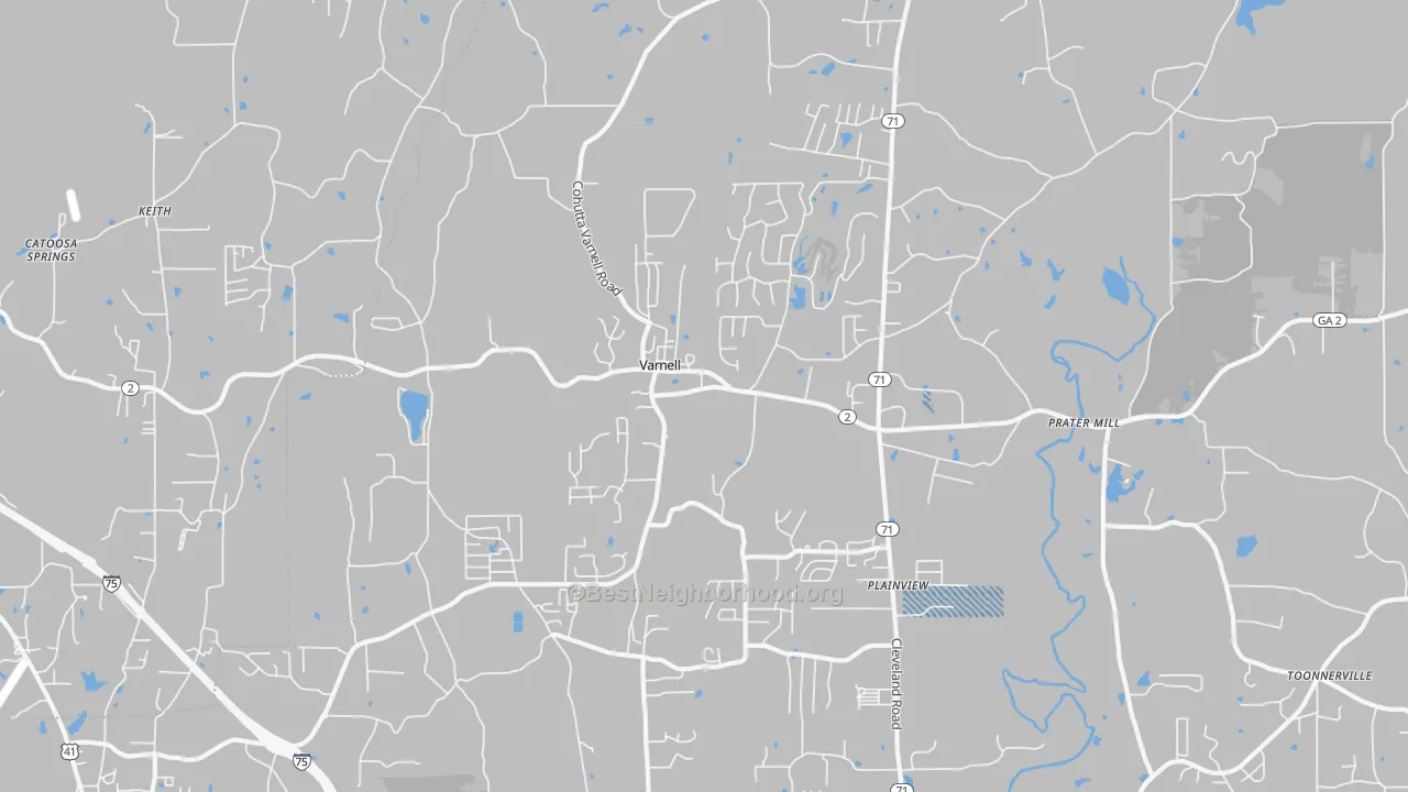 Transit Grade map of Varnell, GA