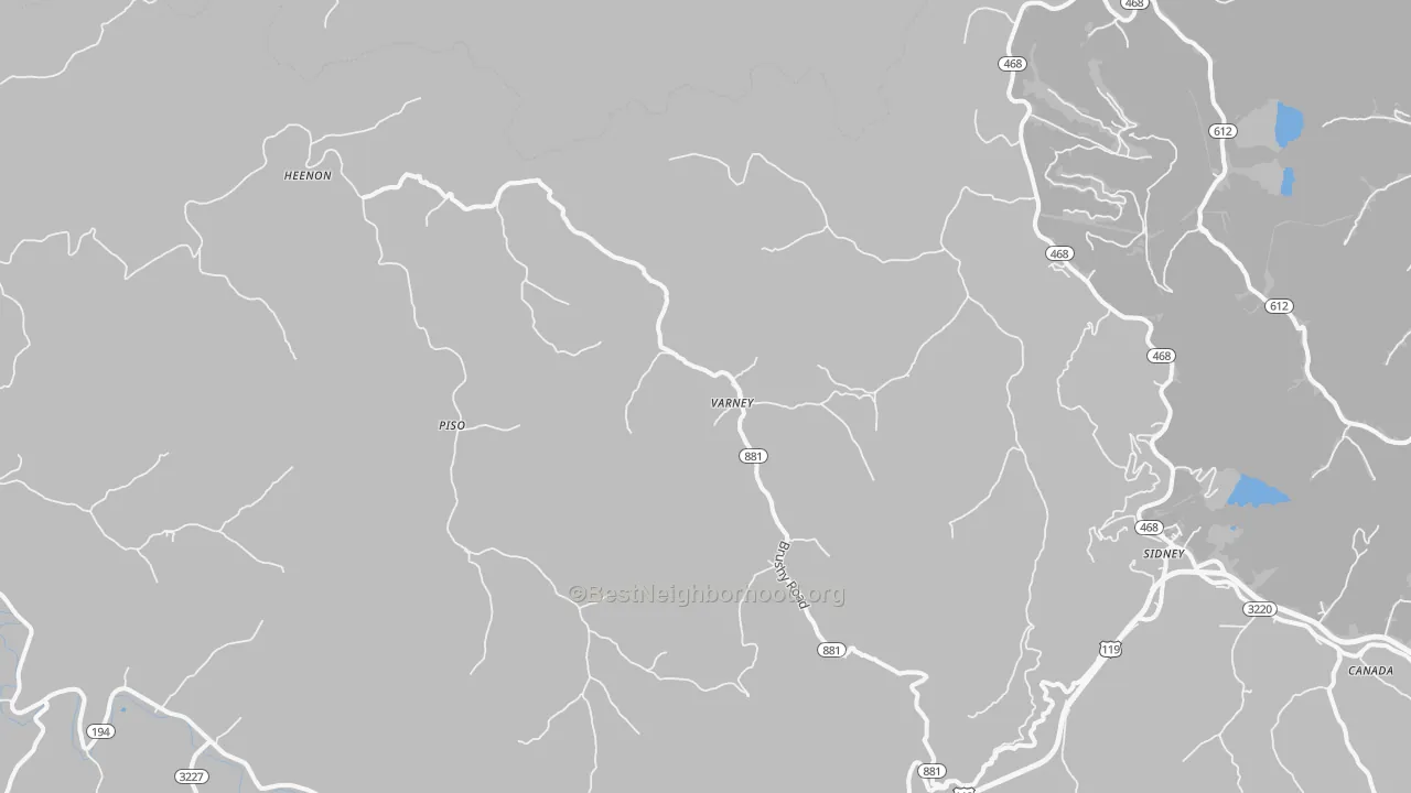 Transit Grade map of Varney, KY