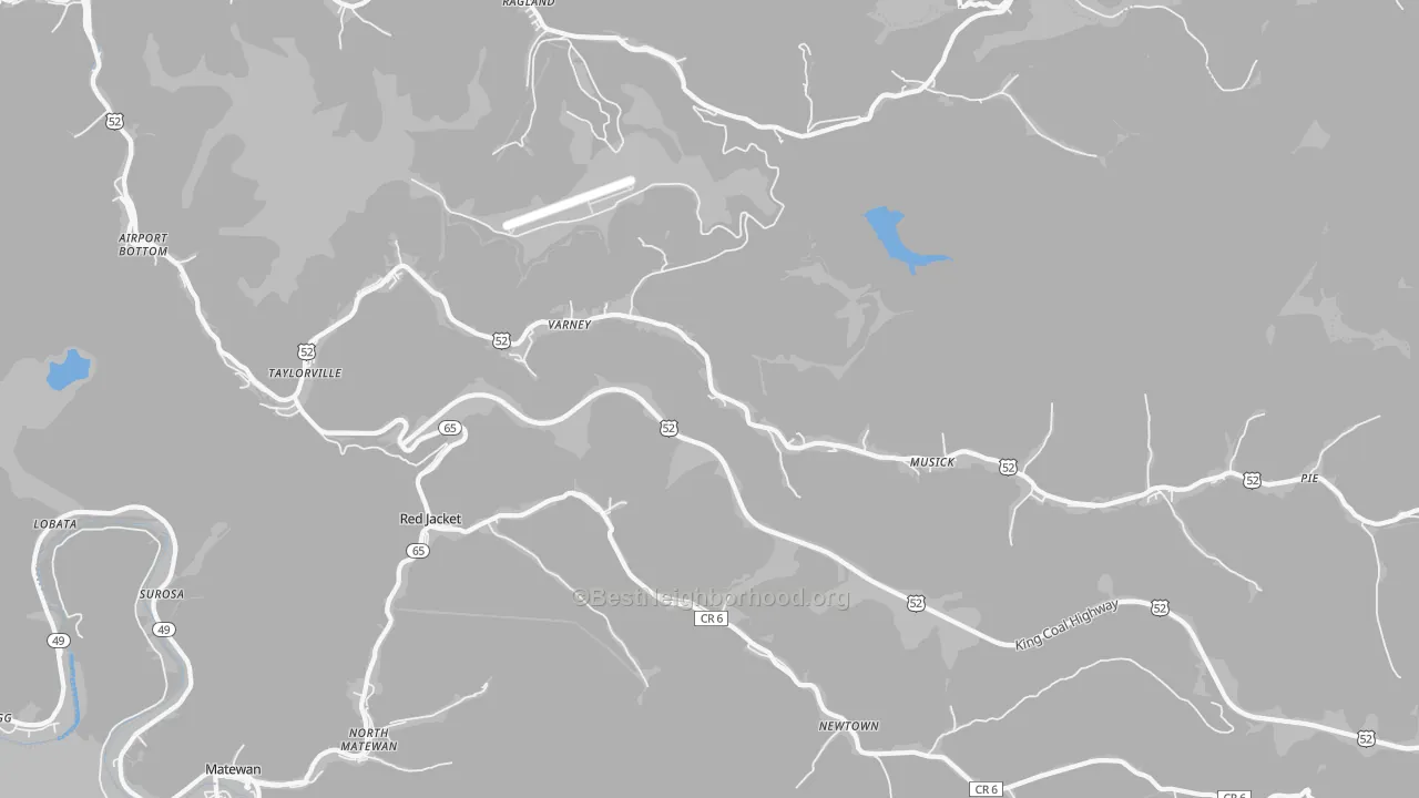 Transit Grade map of Varney, WV