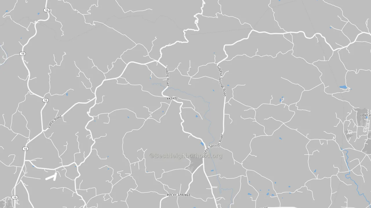 Transit Grade map of Vashti, NC
